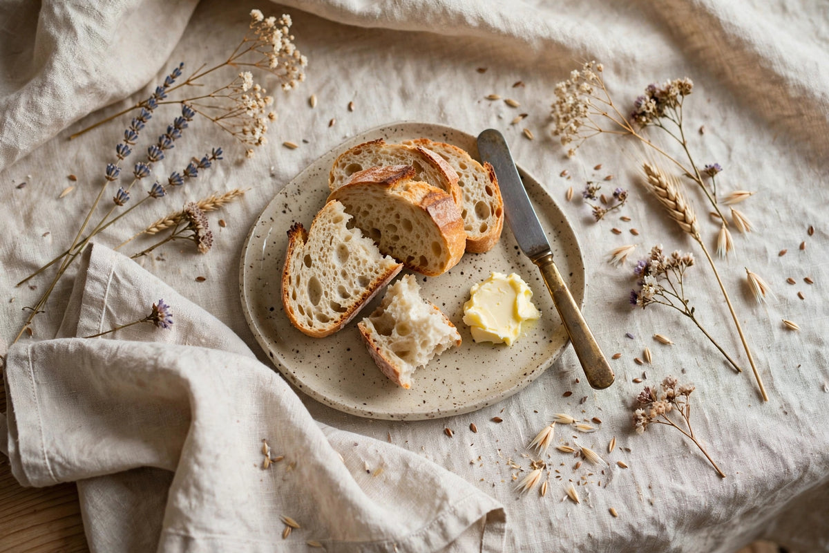 Assiette en céramique artisanale – Grès moucheté, forme galet – Petite (S) – Fait main
