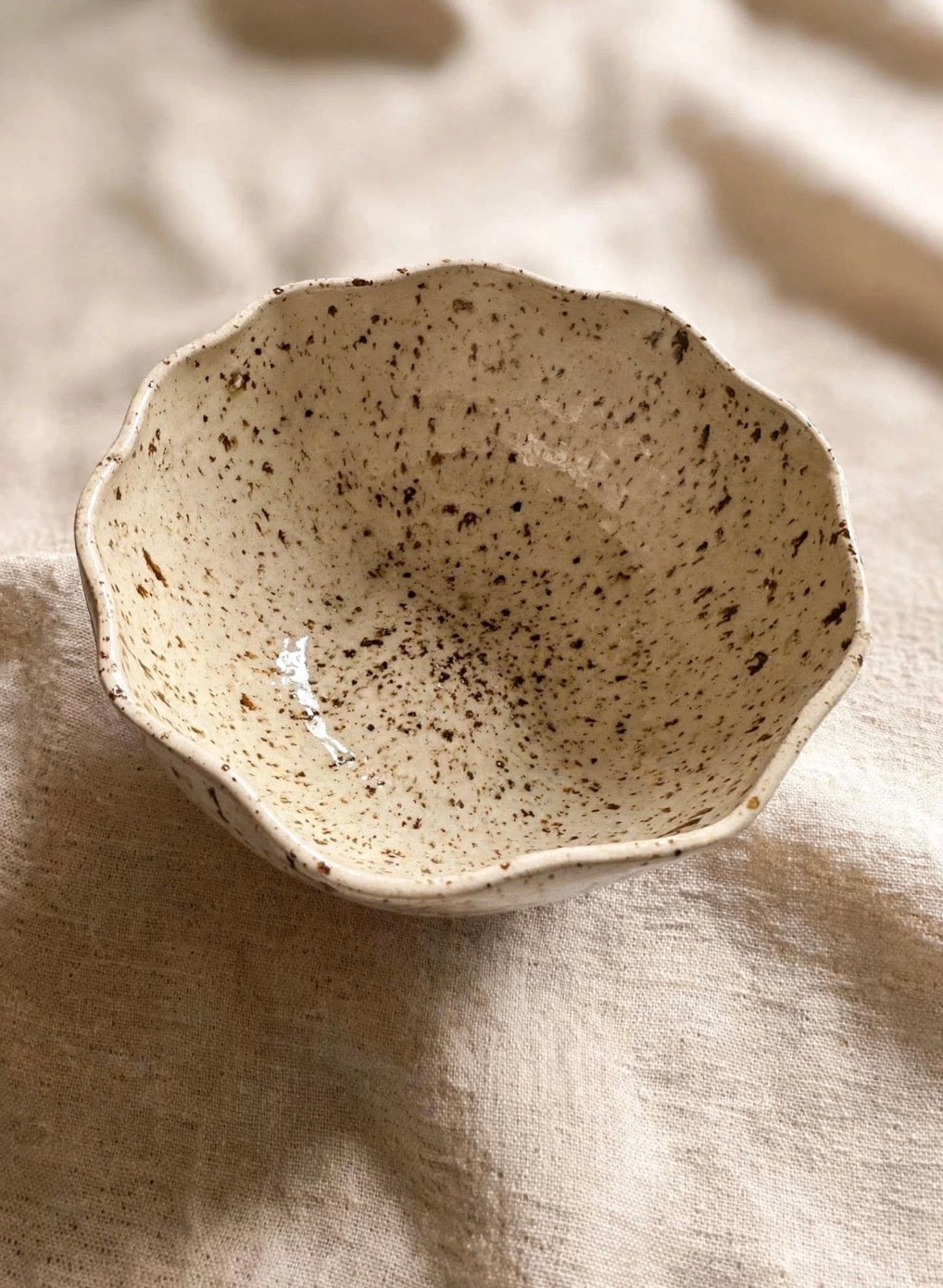 Bol fleur - 13,5 cm / 450 ml - Grès moucheté